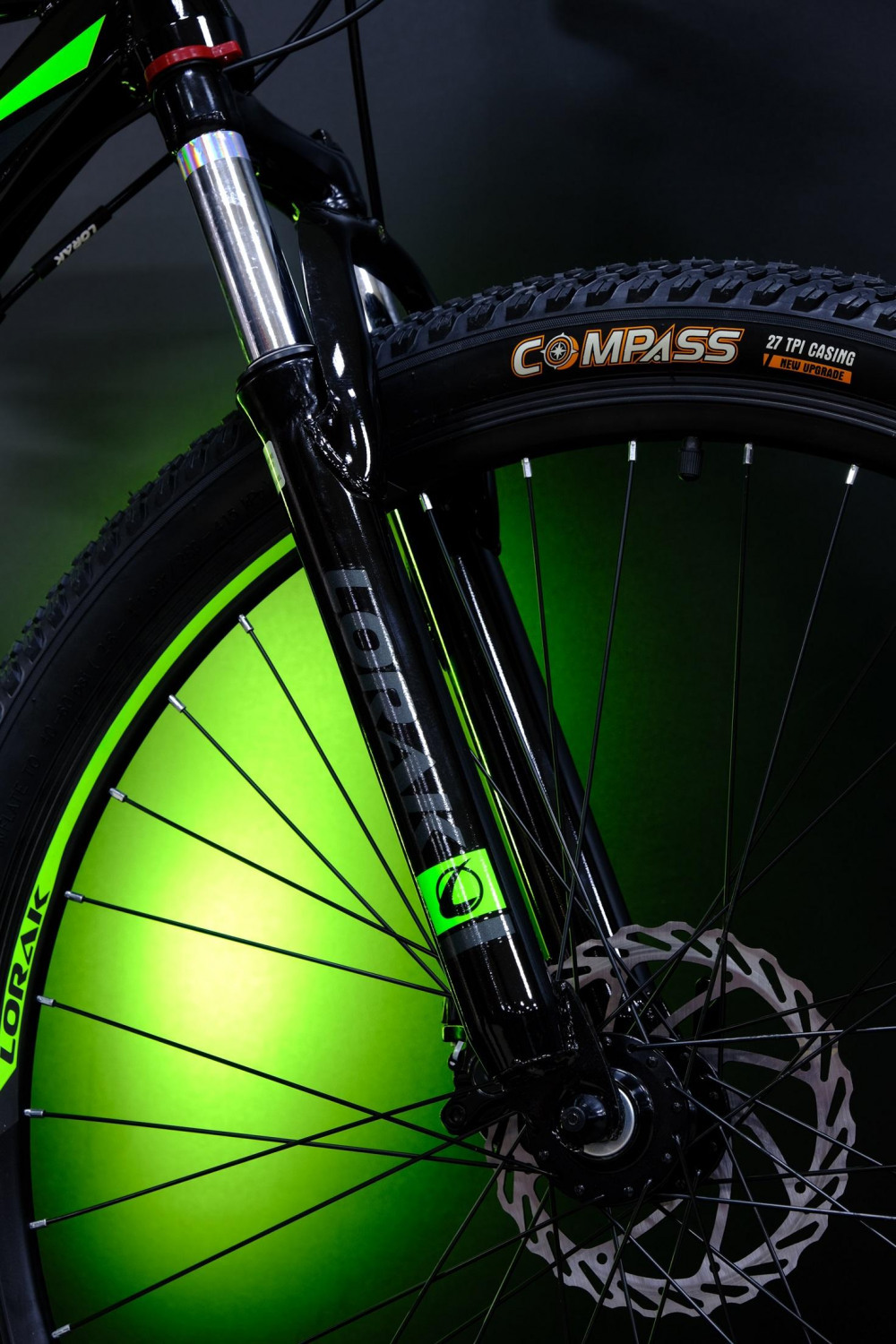 LORAK Safe 27,5 Cassete Чёрный/Зелёный 21р (на рост 183-190)